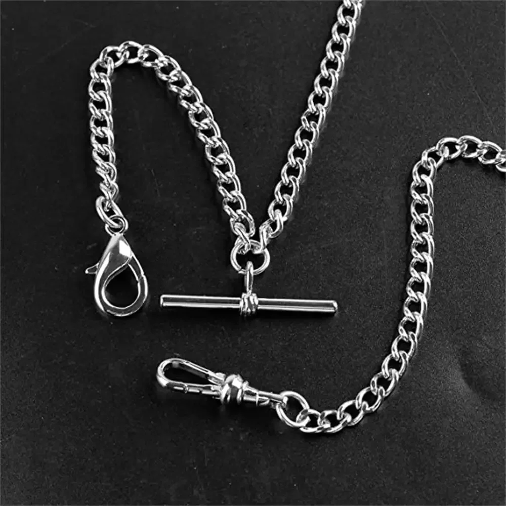 55CM Fob chain suitable for men women's jewelry accessories Pocket watch chains Luxury Silver/Gold stainless steel