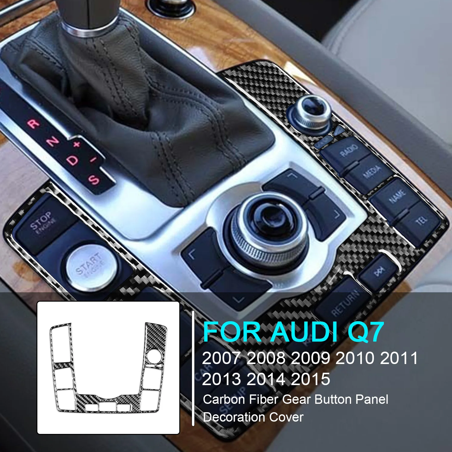 

Для Audi Q7 2007 2008-2015 отделка панели редуктора из углеродного волокна