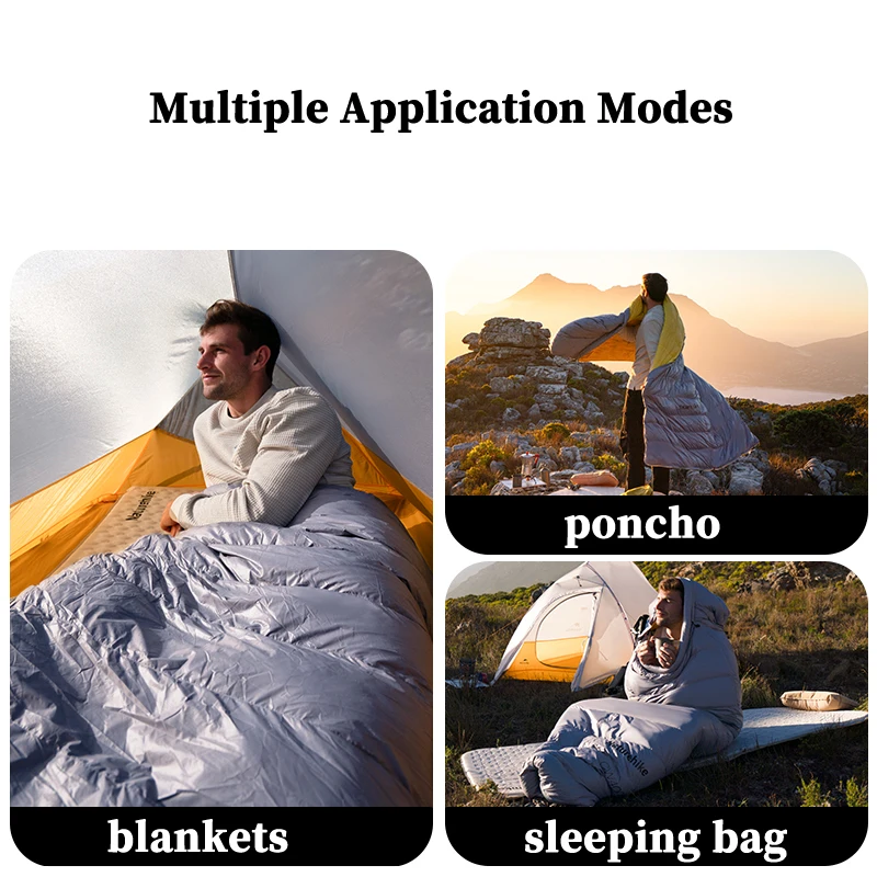 Naturehike CW700 Sleeping Bag Ultralight Winter Duck Down Sleeping Bag 650FP Outdoor Hiking Traveling Waterproof Bags