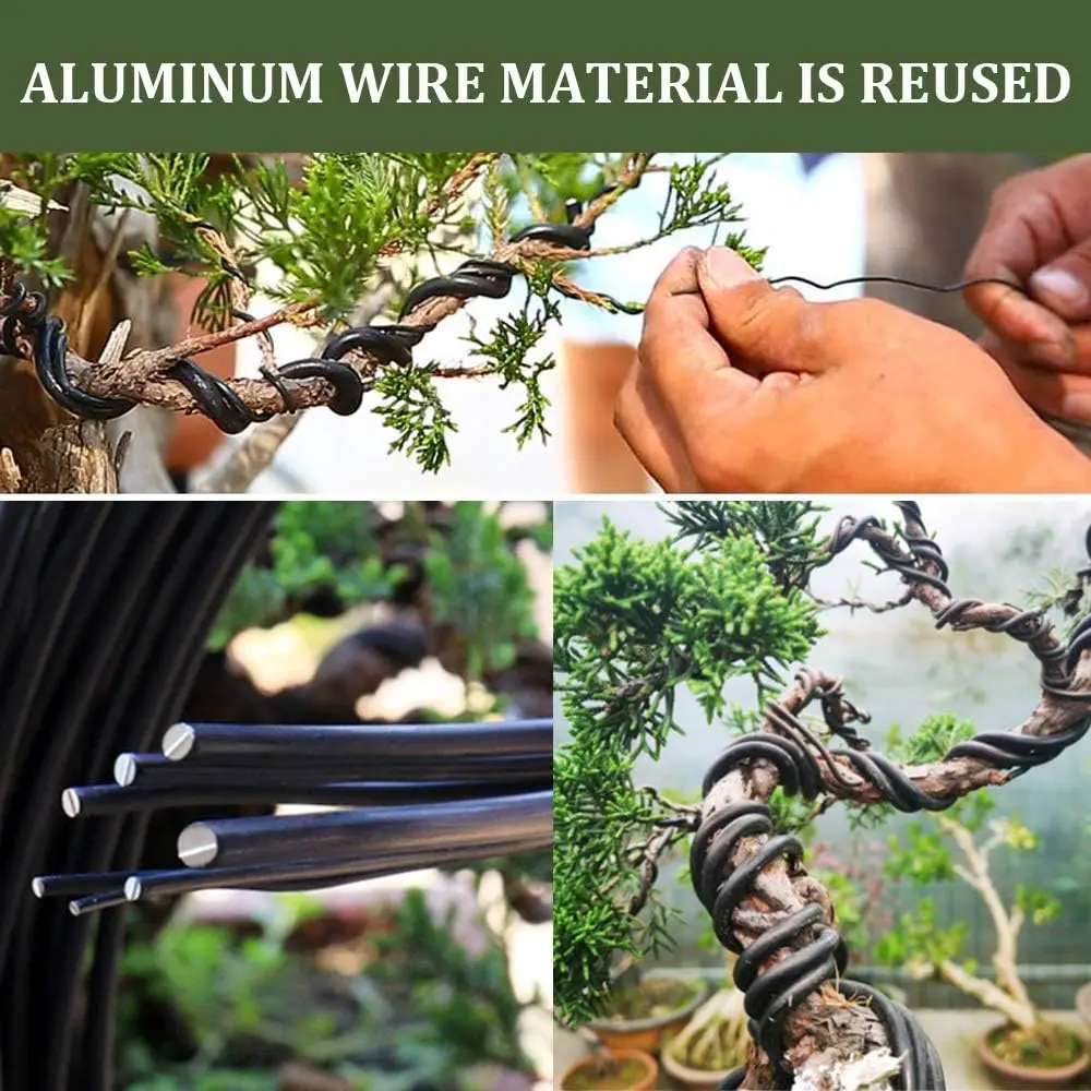 Bonsai wire 5m/10m Bonsai Wire Plant Support Anodized Aluminum Bonsai Training Wire For Plant Shapes Garden Accessories