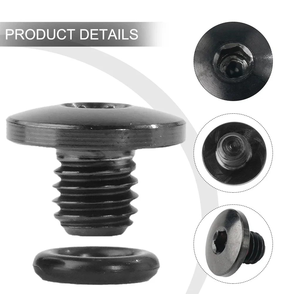 Mountain Bicycle Disc Brake Bicycle Disc Brake Mountain Bike Disc Brake For-SHIMANO Bicycle Bleed Screws Bolts With O-Ring For-SHIMANO XT SLX Bicycle Titanium Hydraulic Disc Brake Screw Cycling Parts