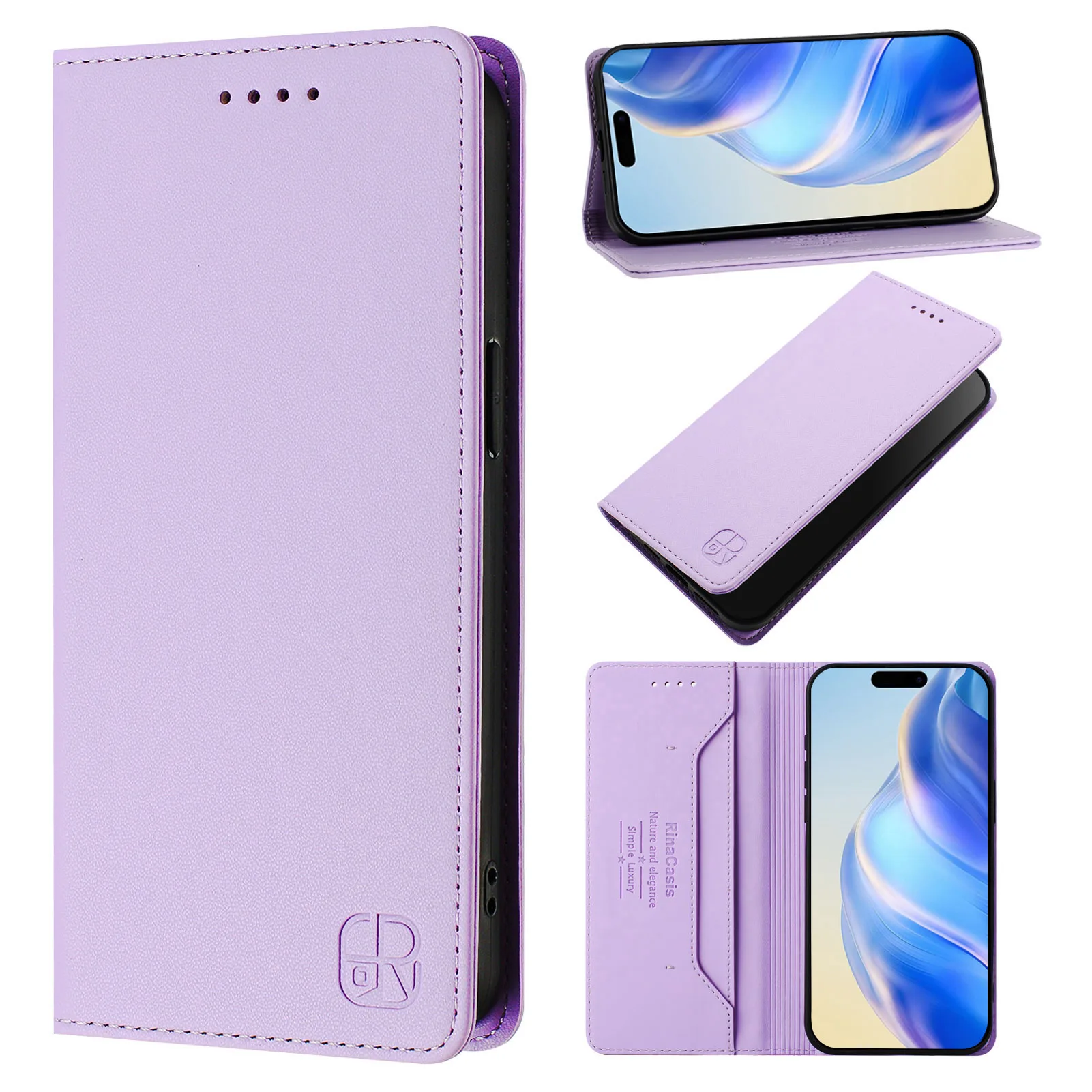Magnetic Leather Flip Stand Wallet Case - Premium Phone Back Cover