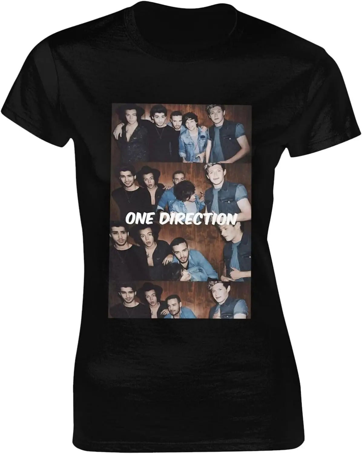

Женская футболка с принтом One Music and Direction, повседневные топы с круглым вырезом и коротким рукавом, летняя черная футболка
