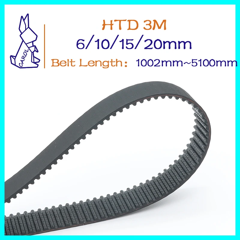 Htd-synchronous Belt com Circuito Fechado Correia Dentada Cinto de Borracha mm 10 mm 15 mm 20 mm Comprimento 1002 Mm5100 mm 334 Mm1700 Dentes