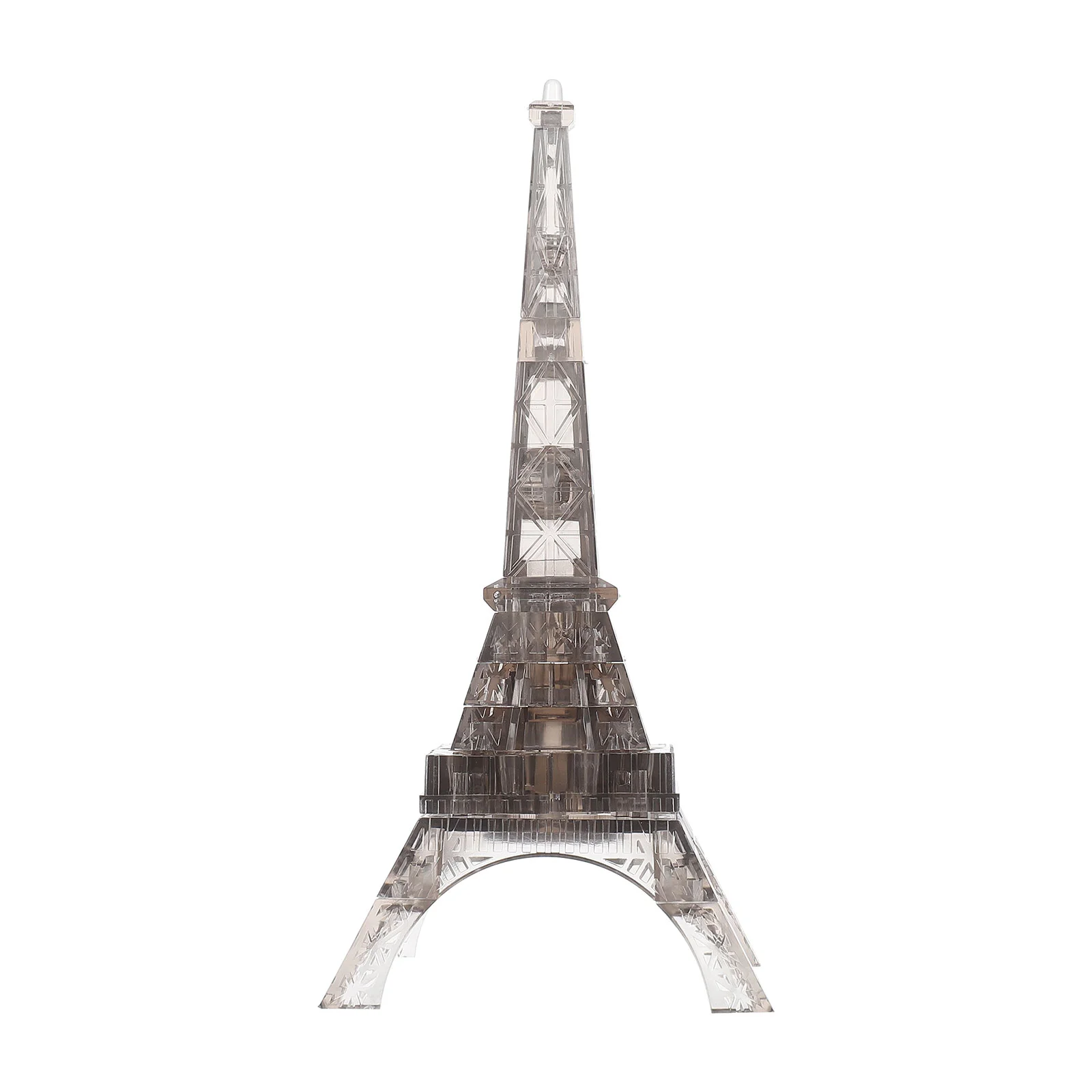 3D Transparent Eiffel Tower Puzzle Crystal Jigsaw Pieces Building Blocks Brain Teaser Educational Early Learning, Grey set of 5pcs transparent nail gel quick building nail tips clips