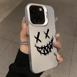 Black Comic Style Shockproof Matte Phone Case - Trendy and Durable Design for RedmiNote12ProPlus (T3514WHITE)