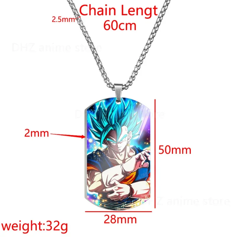 Collier Dragon Ball Z Sangoku - Cordon Noir, Pendentif Personnage - Acier Inoxydable - Neuf Avec étiquettes
