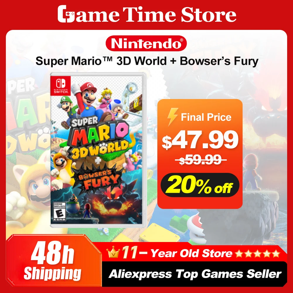 Nintendo Switch 100% 用のスーパーマリオ3Dワールドゲーム,公式の物理