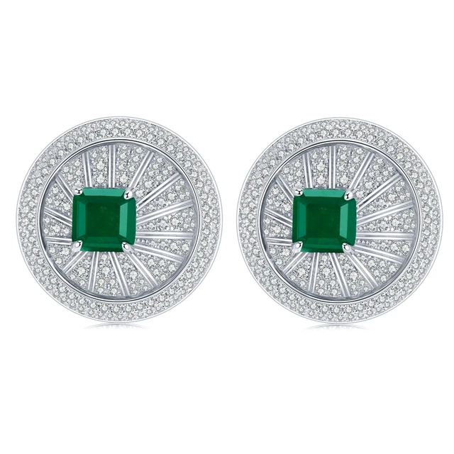 925 Sterling Silver Earrings for Women - Moissanite Gemstone  7
