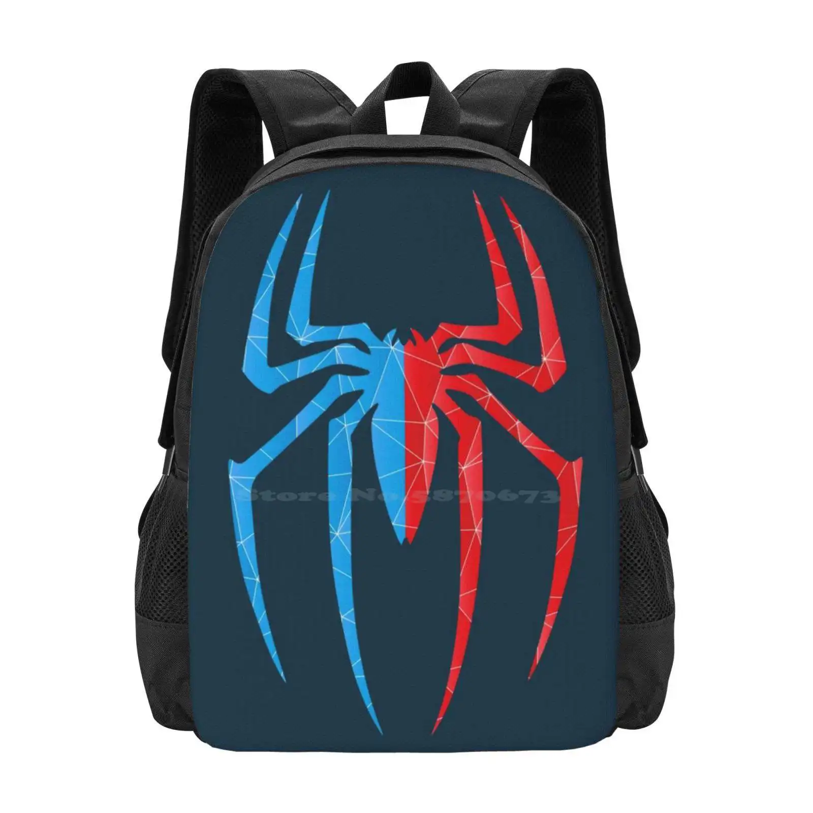 Split Spidey Pattern Design Laptop Travel School Bags Incredibili Triangoli Di Spidey Cool Comic Superhero Super Hero Ultimate Andrew