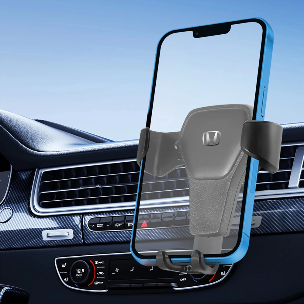 휴대용 범용 중력 감지 차량용 폰 홀더 브래킷, 혼다 시빅 10세대/11세대, HRV, 재즈, 시티용 에어벤트 클립 지원