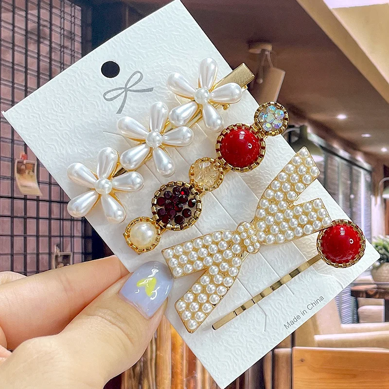 Neue Mode Perle Haar Clip Für Frauen Mädchen Mode Geometrische Strass Haarnadel Barrettes Headwear Schmuck Haar Zubehör – Detail 9