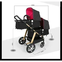 Poussette Double Pliable pour Deux Enfants, Absorbe les Chocs, Chariot à Quatre Roues, Nouvelle Collection 5