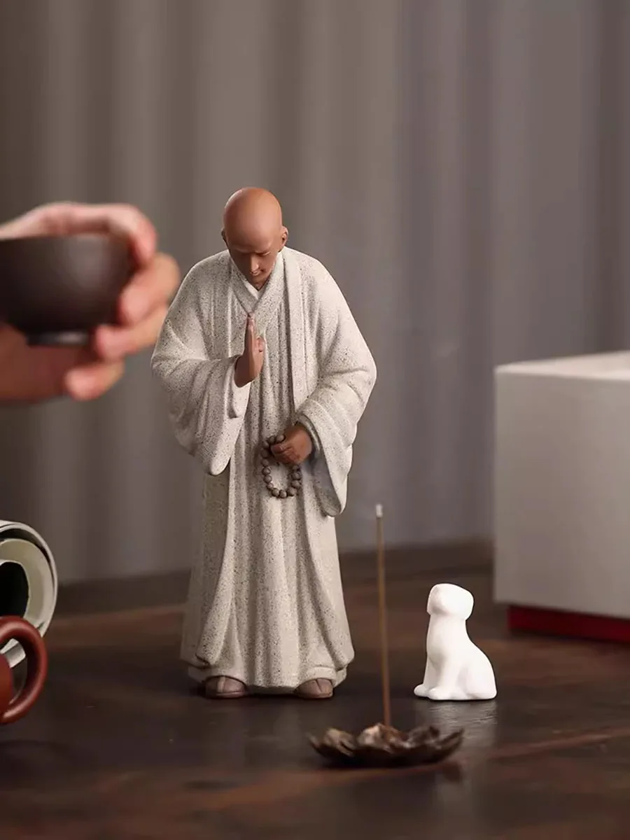 置物　中国　彫刻 三国志 関羽像 関帝像 関公像 立像 高級天然ツゲ木彫り 置物 中国伝統