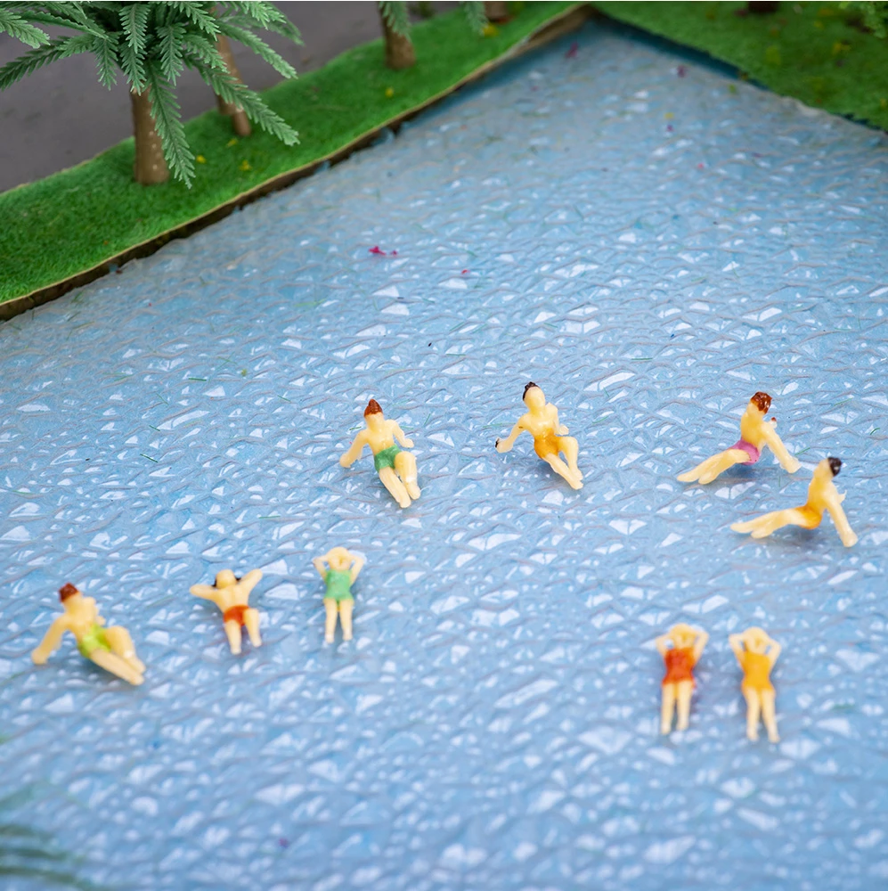 Maßstab 1:50-1:150 Miniatur Schwimmen Menschen Modell Material Figuren Für Strand Sand Tisch Landschaft Szene Layout Diorama Kits 30PCS – Detail 7