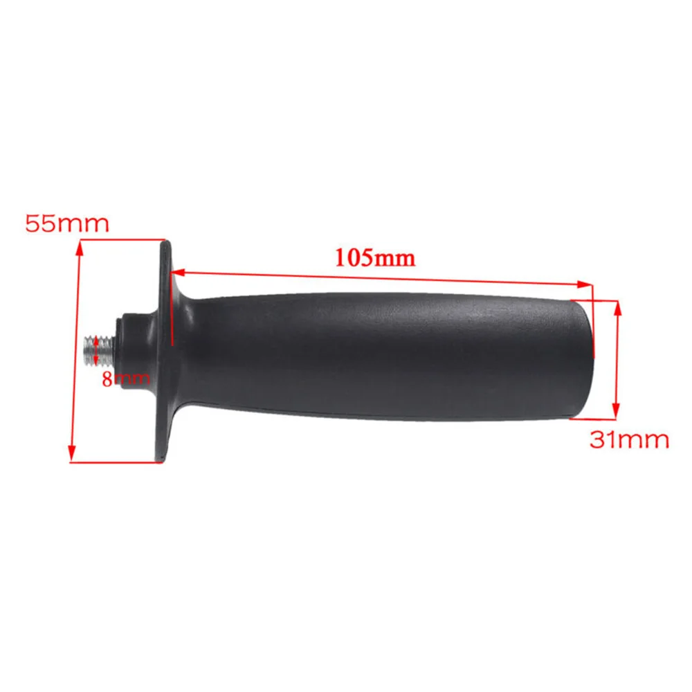 

Plastic Angle Grinder Handle Thread Tool Metal Repair Side grip Workshop 8mm/10mm Equipment For 9523NB Black M8/M10 Durable