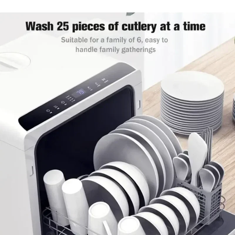 Dish Washing Machine Large Capacity Portable and Movable Household Free installation Free Hand Desktop Dishwasher 2