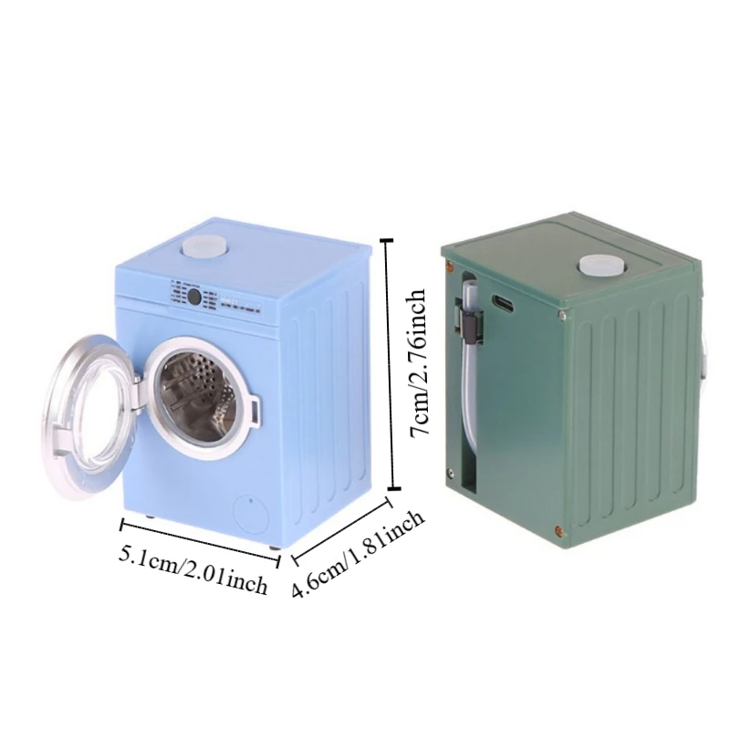 Dollhouse Miniature Simulation Drum Washing Machine Simulation 1:12 Drum Washing Machine 1/12 Washing Machine Door Can Be Opened