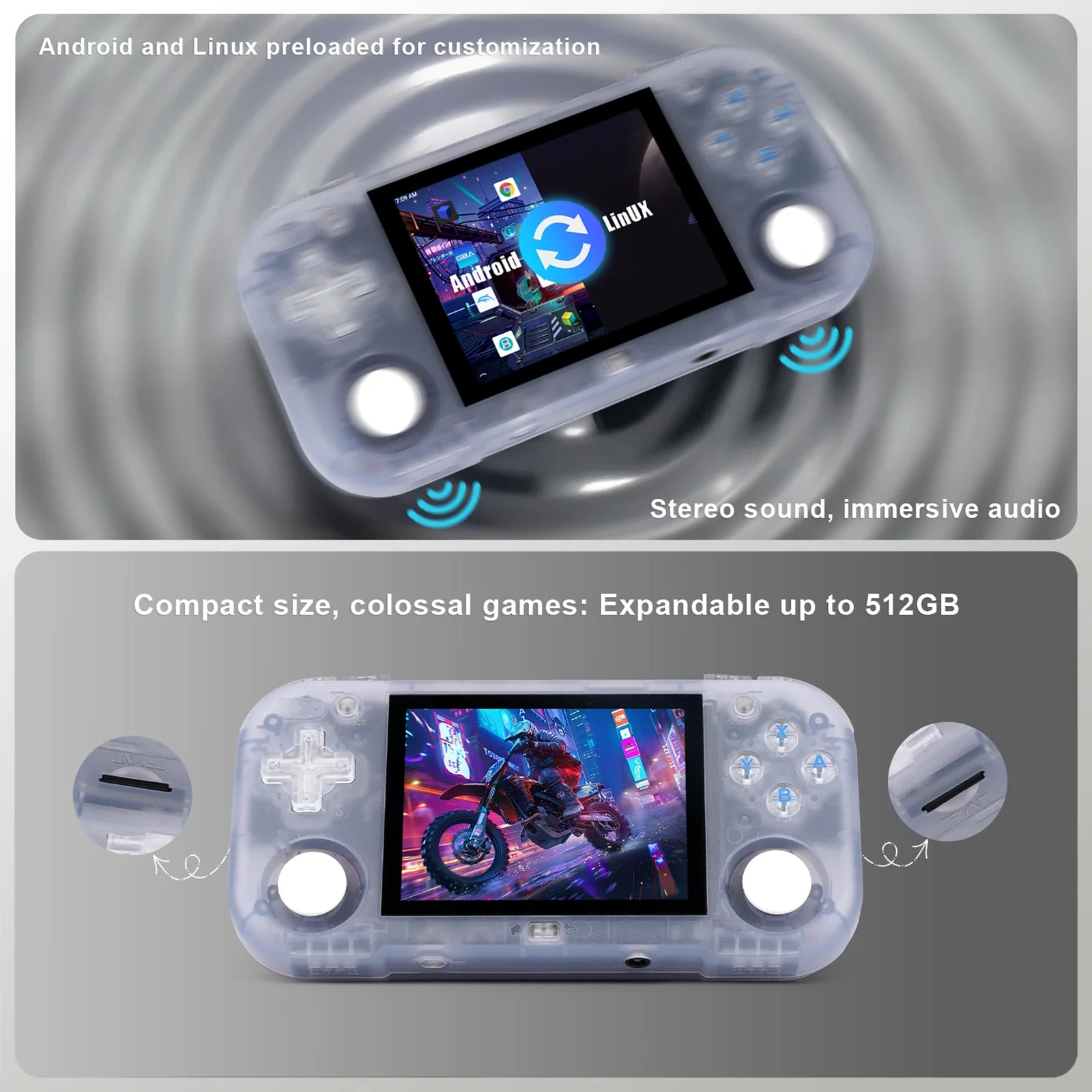 その他 AMPOWN MagicX Mini Zero 40 AMPOWN ZERO 40 Video Game Console 4'' IPS Multi-touch Screen
