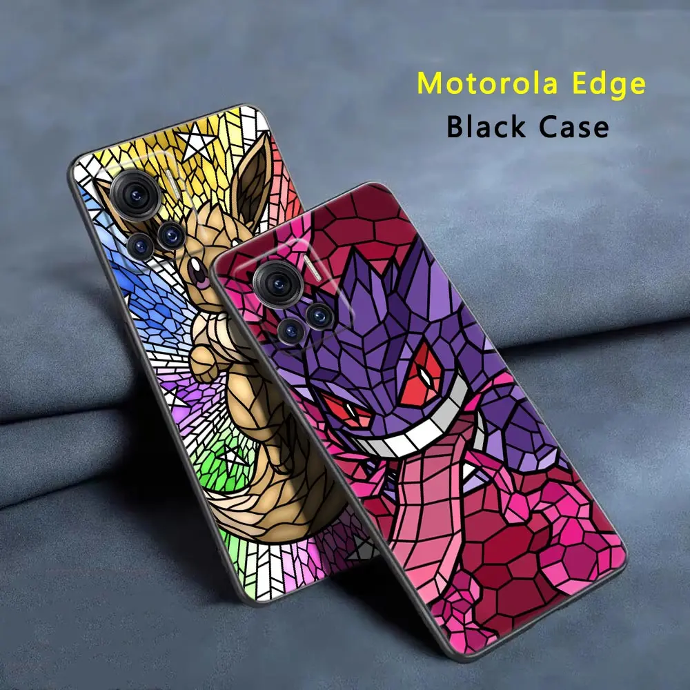 Eevee Gengar Anime Pokemon Art Edge40 Custodia Per Motorola Moto Edge 40 20 30 Pro Neo Lite One Fusion Plus Gstylus 2022 Cover Per Telefono