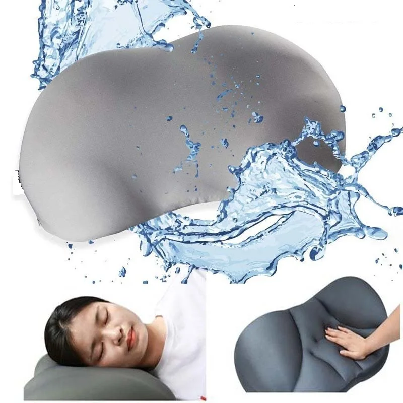 

3D Neck Micro Airball Pillow Deep Sleep Addiction Head Rest Air Cushion Pressure Relief Pillows Gift Washable PillowCase Covers