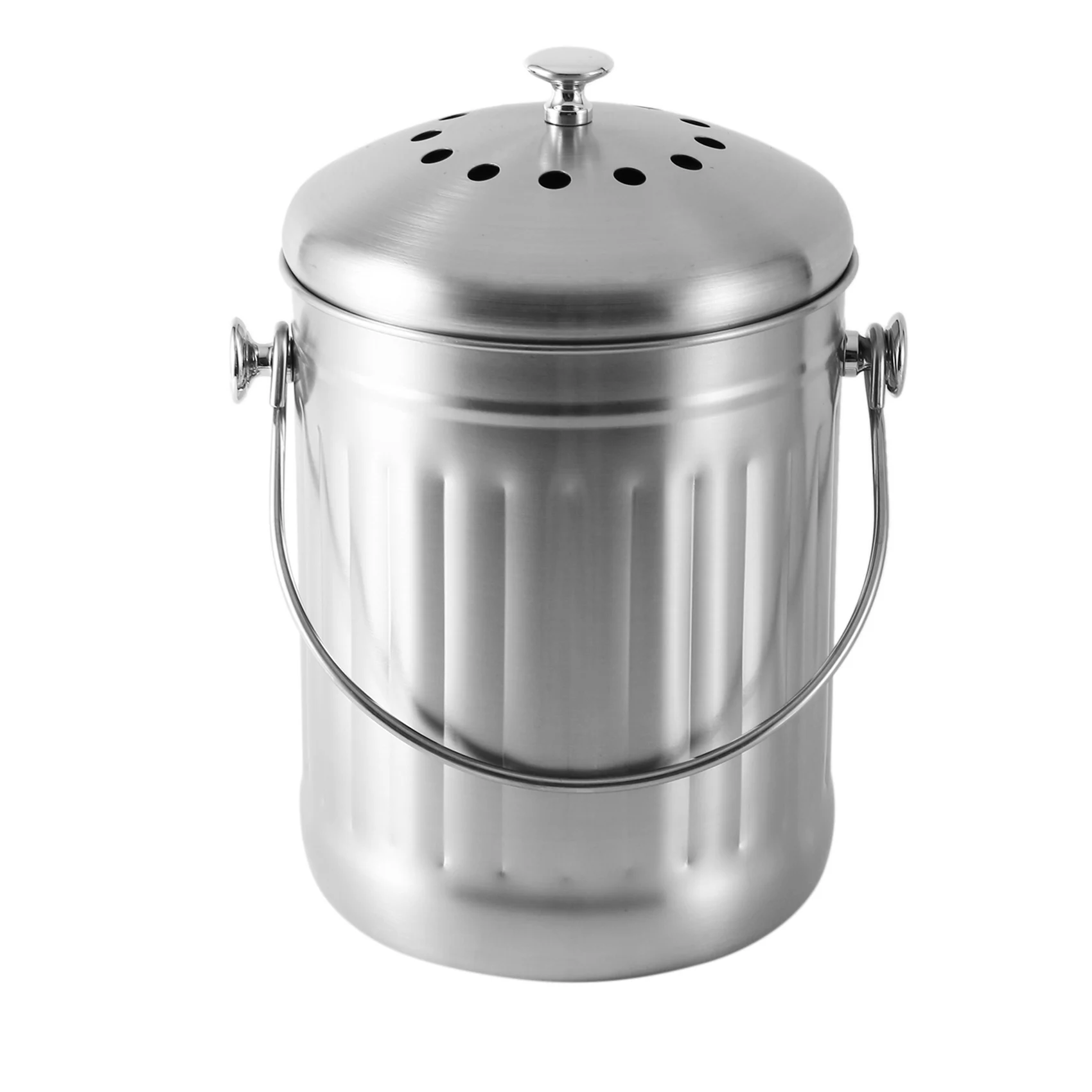 Compost Bin, Peel Bucket for Home Kitchen, Odorless Compost Bucket for Kitchen Food Waste, with Handle and 2 Charcoal Filters, 5