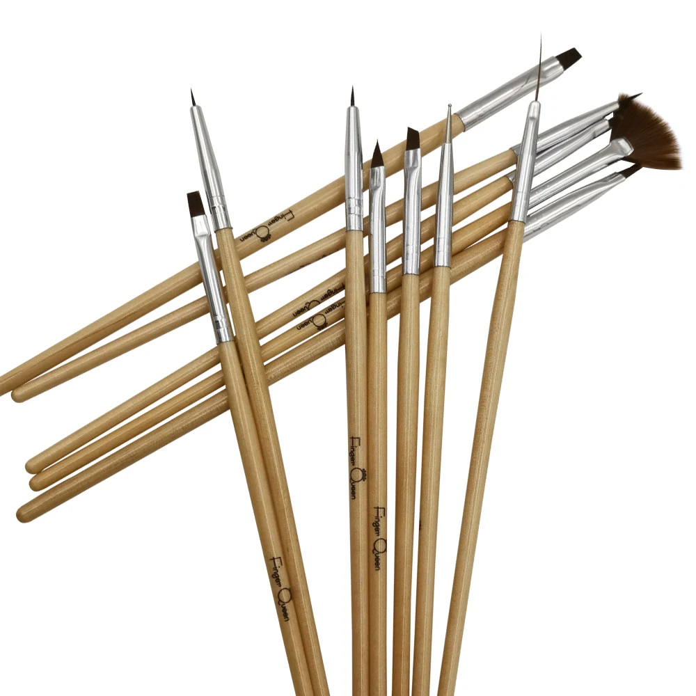 12/15pcs A Set Nail Brush Adhesive Diamond Phototherapy Line 3D Painting Brush Classic Style Fashion DIY Nail Art Tool 5