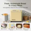 20-IN-1 Bread Maker, Dual Heater 2LB Bread Machine BPA-Free Material & Nonstick Ceramic Pan Compact Bread Maker Machines 5