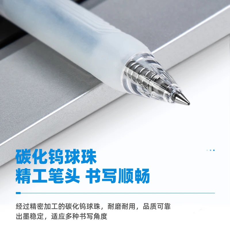 델리 검정 잉크 젤 펜, 사무용품, 고품질 펜 서명 펜, 학교 학생 용품, 글쓰기 문구류, 0.5mm, 5 개