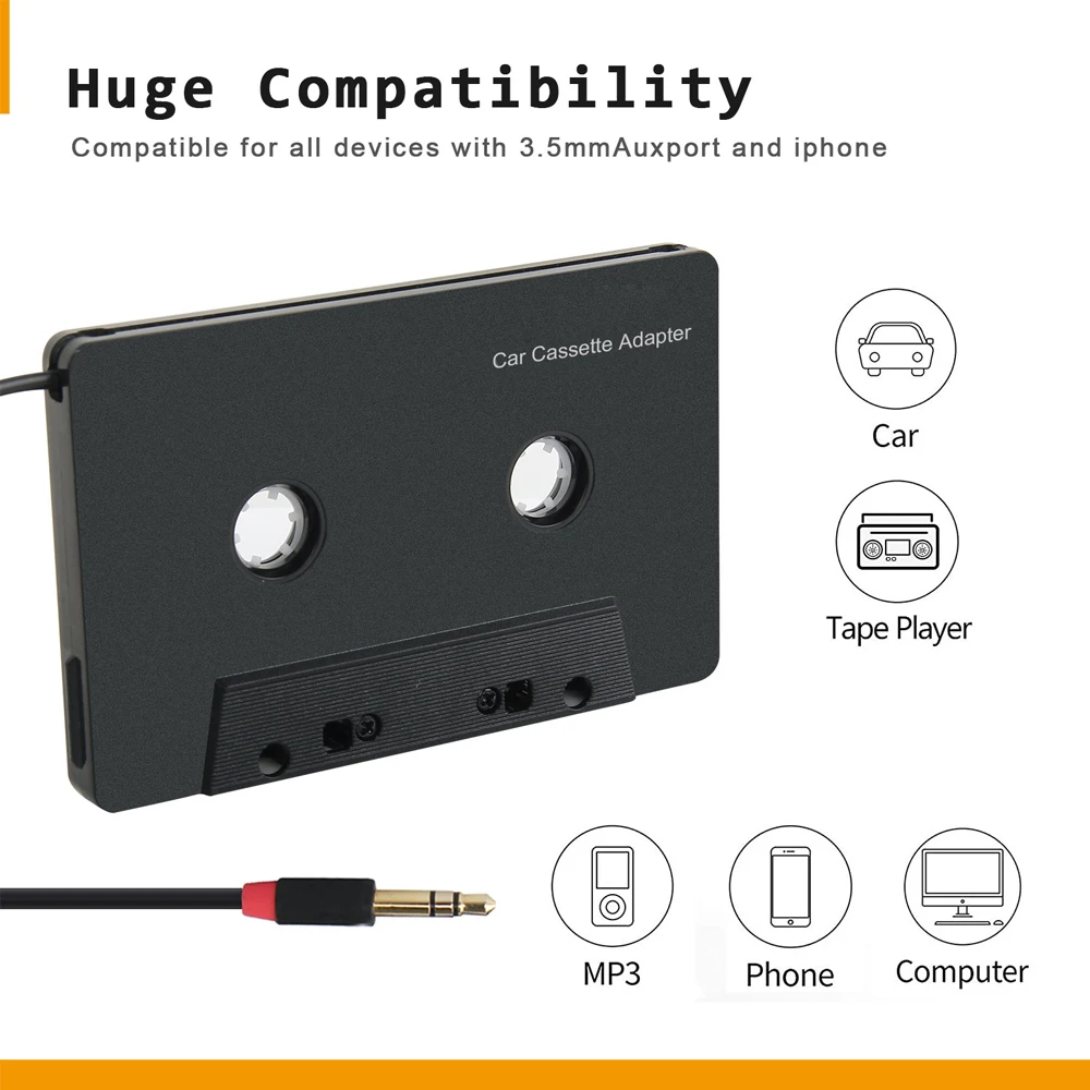 Convertisseur Cassette En MP3 Avec USB Type C - Lecteur Avec Inversion Auto Et Sortie Casque 3,5 Mm - 4
