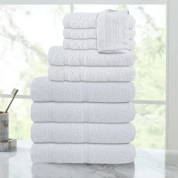 10-Piece Cotton Towel Set 1