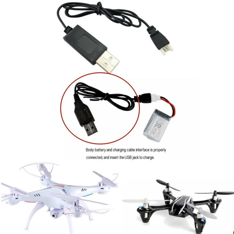 Deux câbles de charge USB XH2.54 3.7V pour drones Syma et Hubsan X4