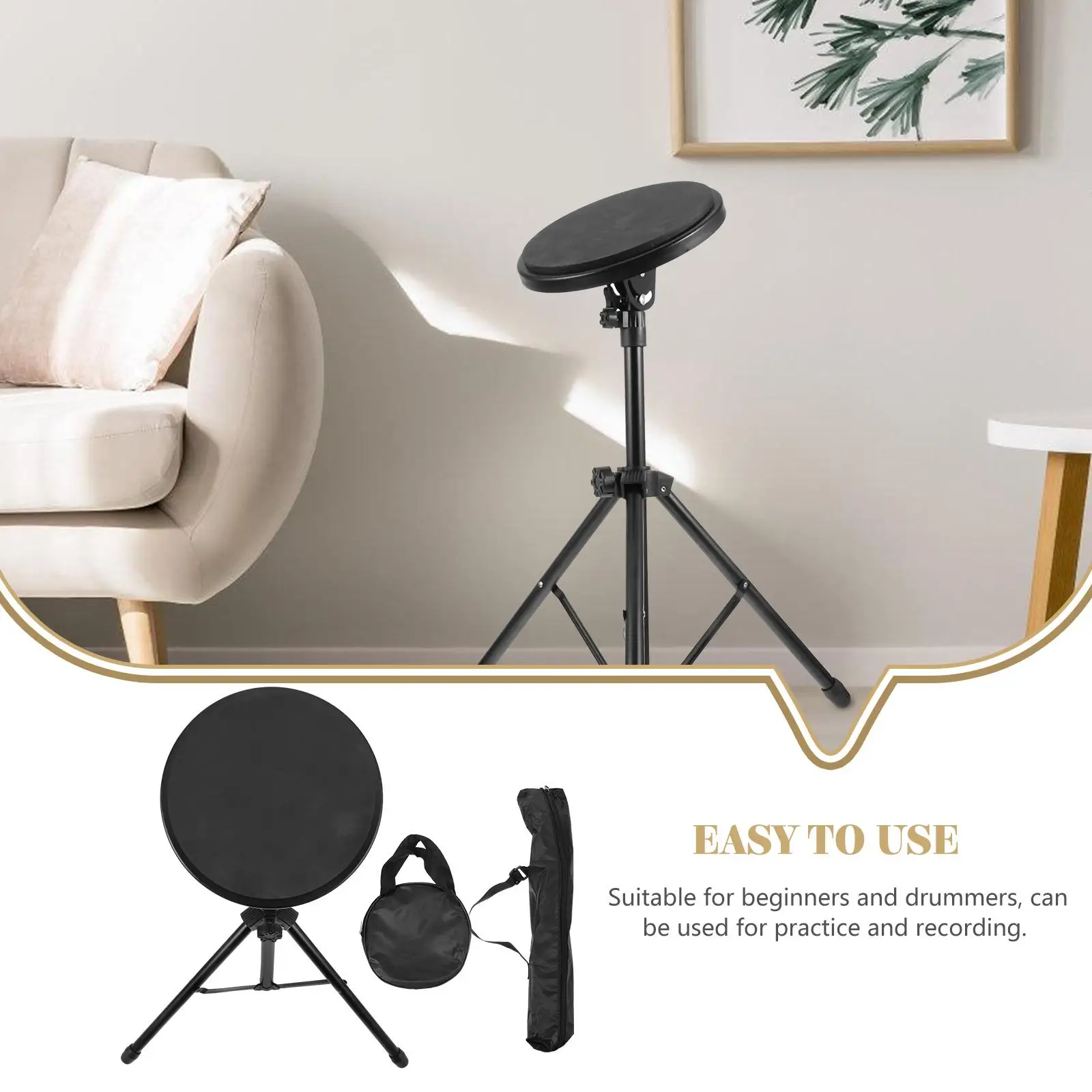 8 Inch Drum Practice Pad Kit For Professionals Silent Snare Drum Mat Soundproof Electric Mats Musical Instruments