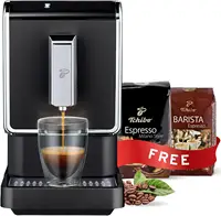 Coffee Machine Bundle with Built-in Grinder, Comes With 2 x 17.6 oz. Bags of Whole Bean Coffee, Black 1