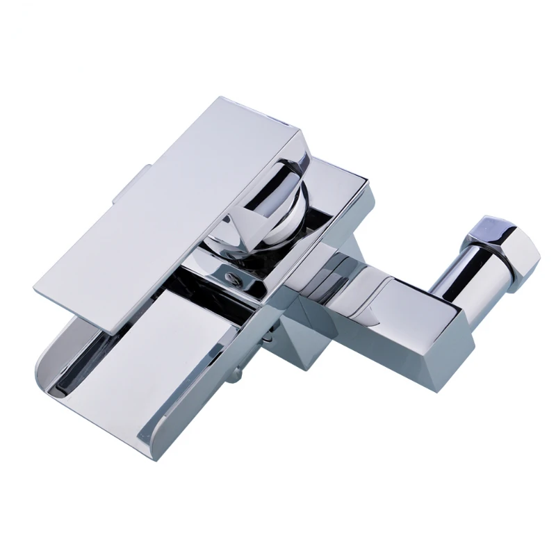 

Single Handle Wall Mounted Bathroom Waterfall Bathtub Faucet