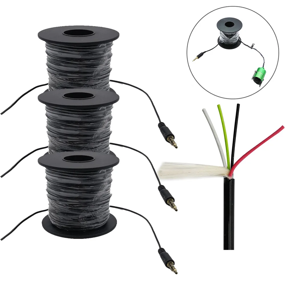 Fishing Camera Cable 15m 20m 30m Length 3.5mm Earphone Fishing Underwater Camera Cable Data HD SD Transmission Wire