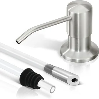 304 สแตนเลสสตีลกด-ประเภทอ่างล้างจานเครื่องจ่ายสบู่ 17 ออนซ์/500 มิลลิลิตร 120 มิลลิเมตรหลอดห้องครัวห้องน้ําปั๊มสบู่เหลว 1