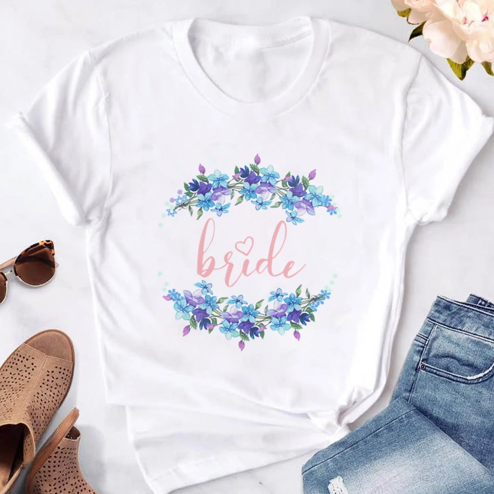 

Bachelorette Wedding Party Graphic T-shirt Harajuku Female Tees Tops Fashion Shower Party Bridesmaid Tee Wedding Female Tees Top