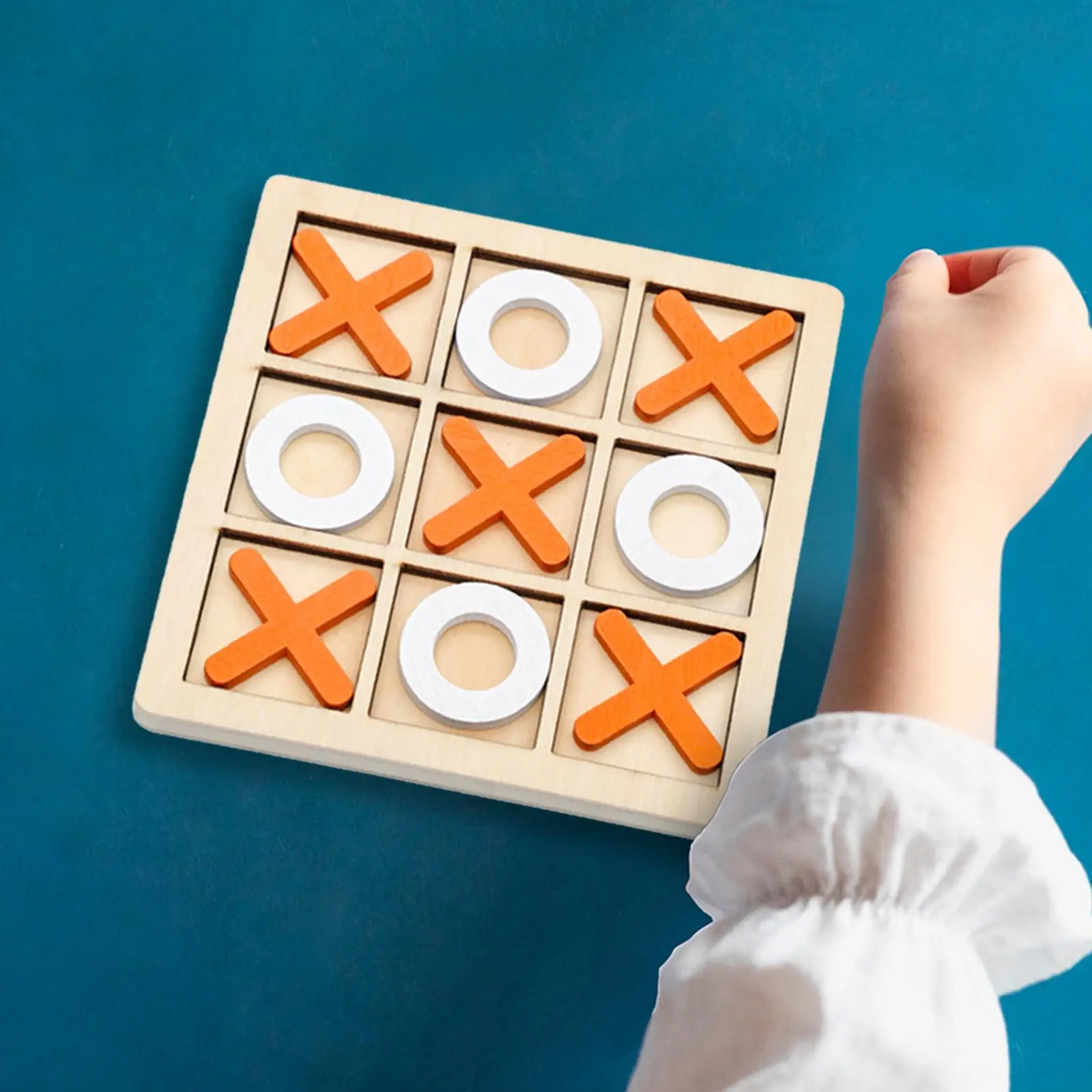 Tic TAC Toe Board Game Family Game Decorative Pieces Noughts and Crosses