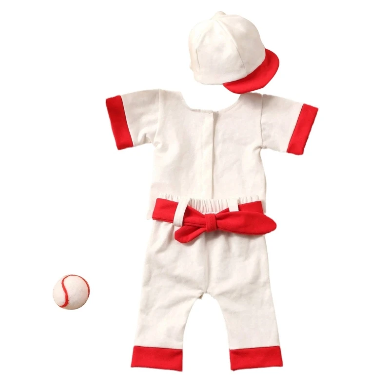 

Newborn Costume Photoshooting Outfit Baby Baseball Uniform Shirt Photo Clothes 0