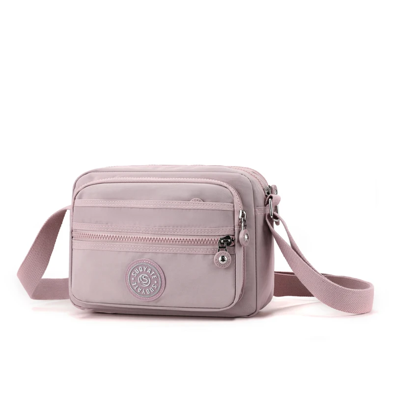 

Повседневные женские сумки через плечо с несколькими карманами, водонепроницаемые холщовые однотонные мессенджеры на ремне для покупок, походов, повседневного использования