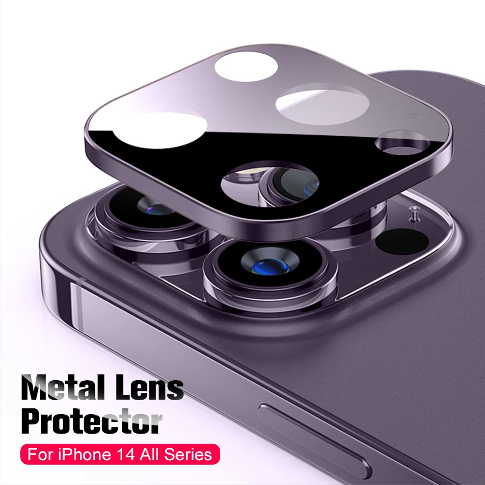 Alloy Lens Tempered Glass For Iphone 14 Pro Max Camera Screen Protector For Iphone14 Plus 14pro Rear Metal Lens Full Cover Glass_voghion.com