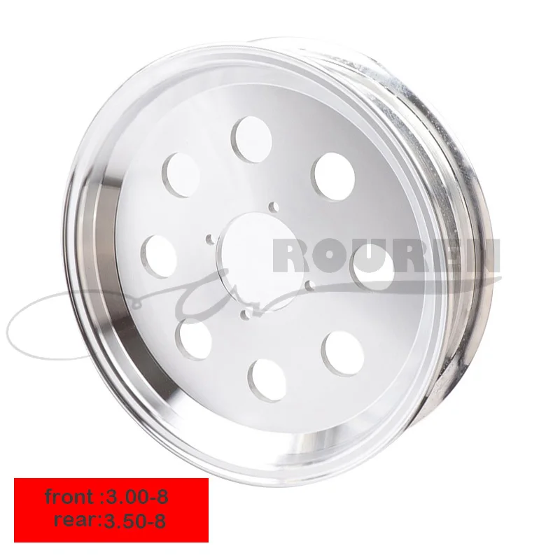 

8 Inch Electroplated Rim Rear Aluminum Wheel Hub Monkey Bike Small Motorcycle Wheel 2.75/3.00-8 Front 3.50-8 Modified