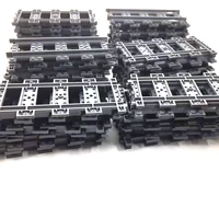 50Pcs/Lot City Trains Train Track Rail Straight Rails Technical Building Blocks Set Bricks Model Kids Classic Toys For Children 1