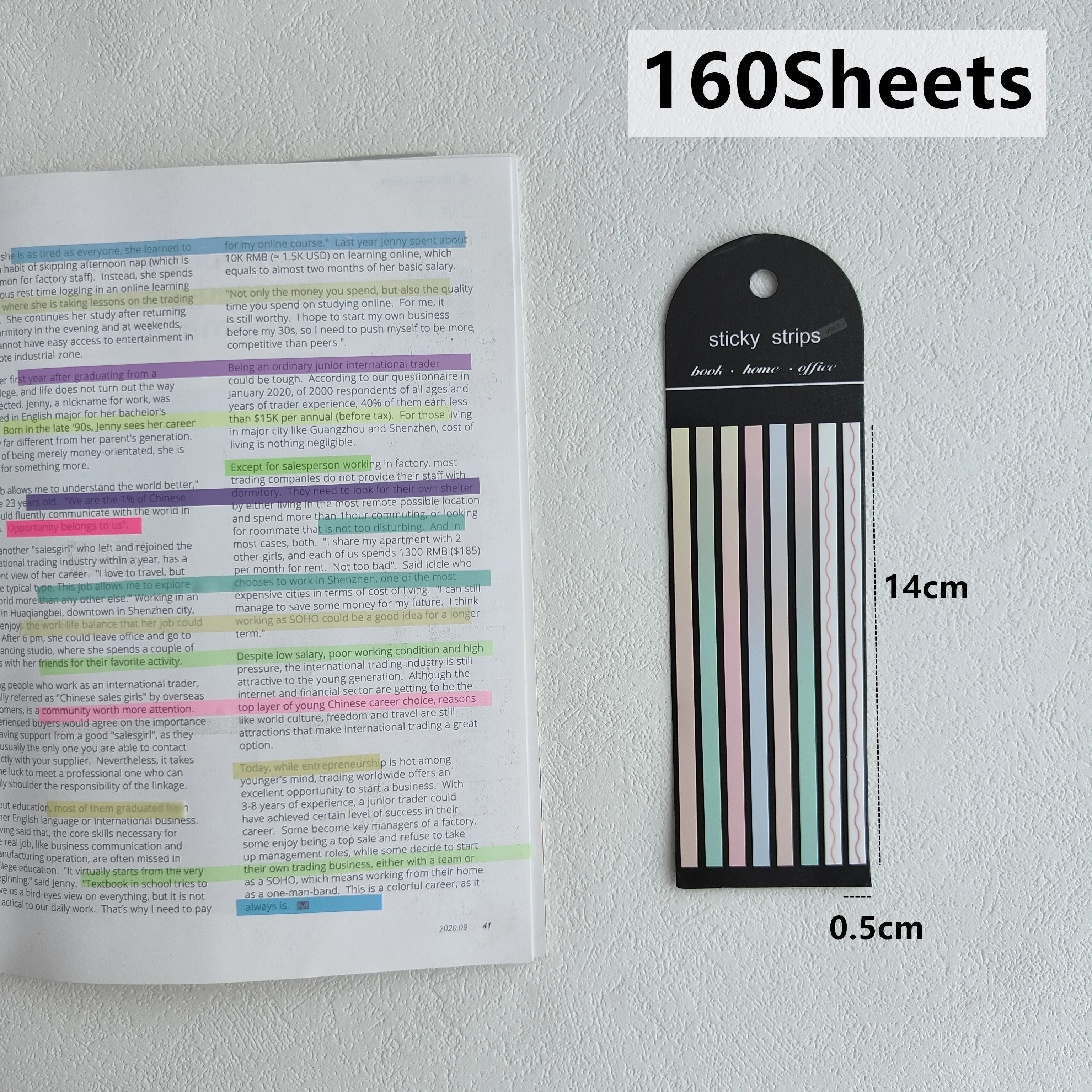 160 Blatt transparente Haftnotizen, selbstklebende Leseanmerkungen für Bücher, Notizblock, Lesezeichen, Notizblock, Indexregisterkarten – Detail 18