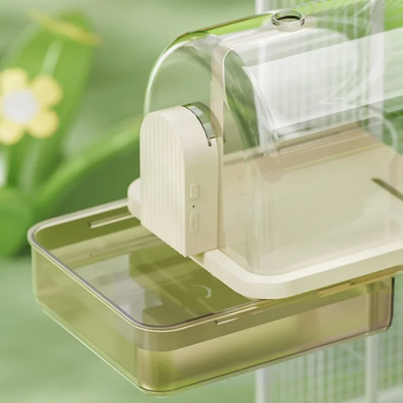 Parrot Hanging Bathtub Cage Accessory Automatic Bird Bath Box Cage Bird Shower for Cockatiel Small Birds Parakeets Canary Budgie