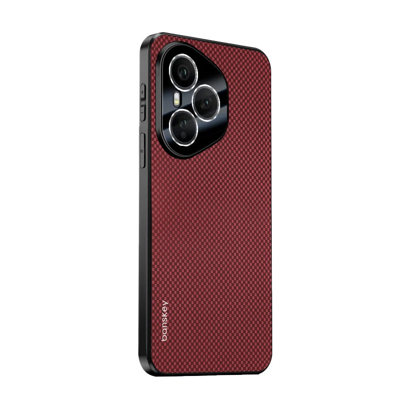 Luxury Solid Color Matte Kevlar Carbon Fiber Shockproof Phone Case with Heat Dissipation