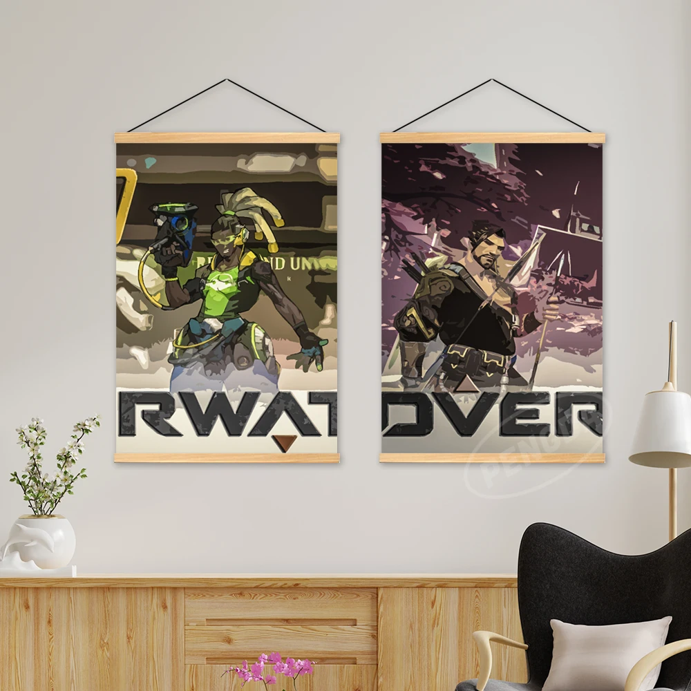 Living RoomCanvas Print Overwatch Painting Mercy Wall Symmetra Art Tracer  Picture D.Va Poster Home Decor Zarya Hanging Scrolls - AliExpress