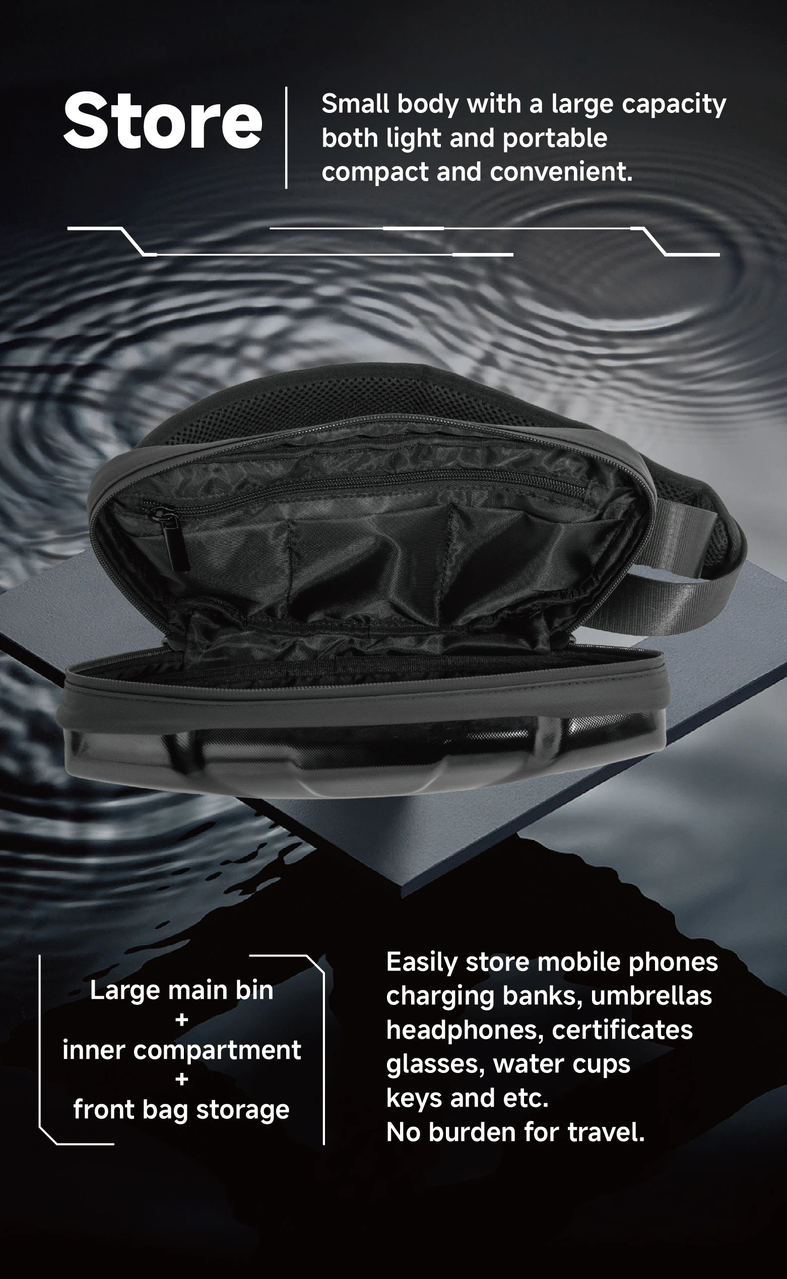 Motorcycle Riding Shoulder Bag LOY Moto Pocket LED Backpack Mobile Phone Bag Cro