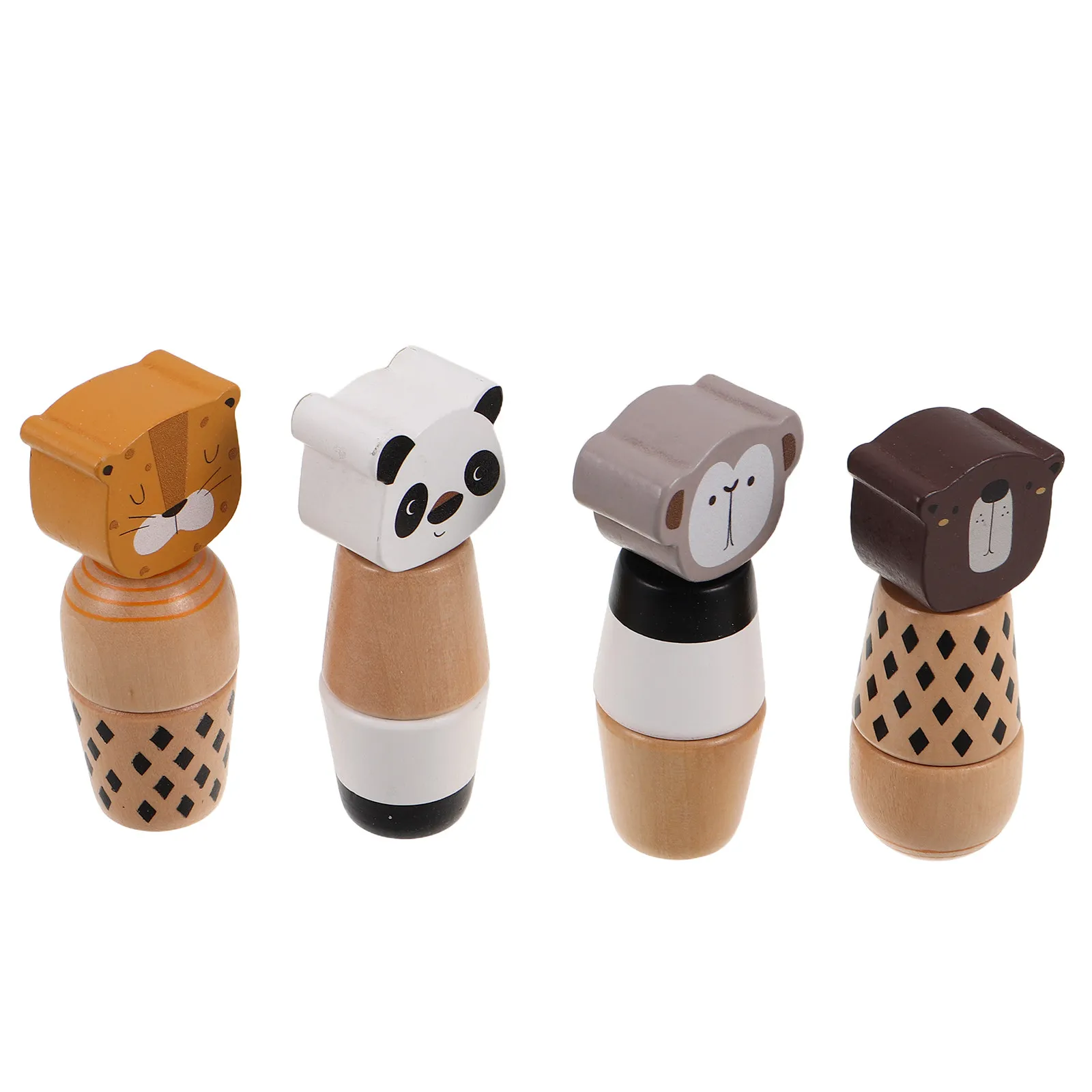 4Pcs 어린이 너트 볼트 동물 나사 매칭 키트 조기 교육 유치원 몬테소리 미세 운동 능력 향상 감각 발달
